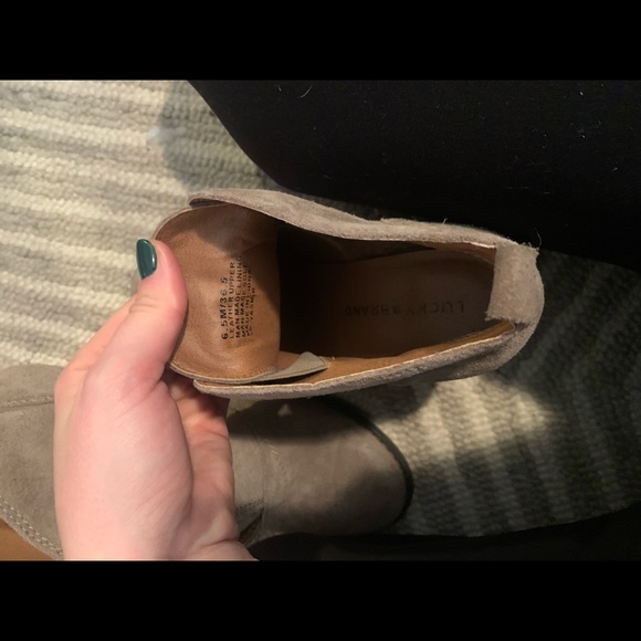 Lucky Brand Suede Wedge Booties - Picture 4 of 5